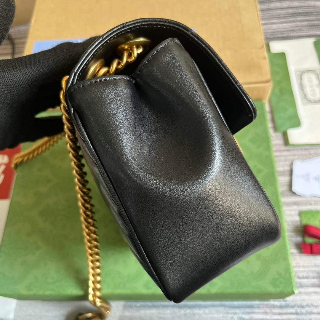 Gucci 739682 GG Marmont Matelassé mini tote bag Black
