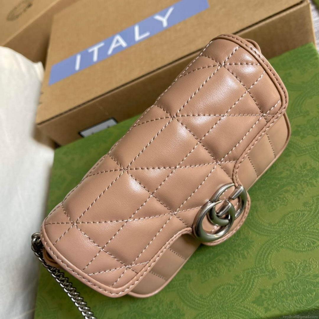 Gucci 476433 GG Marmont Super Mini Bag Pink