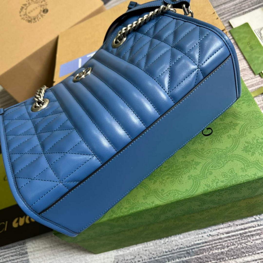 Gucci 681483 GG Marmont small tote bag Blue