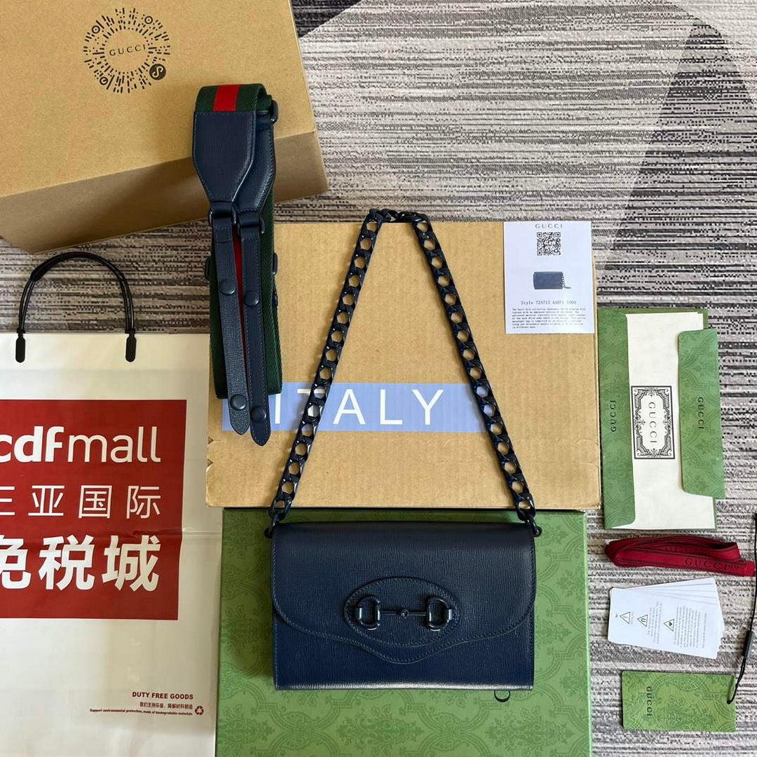 Gucci 724713 Gucci Horsebit 1955 mini bag Blue