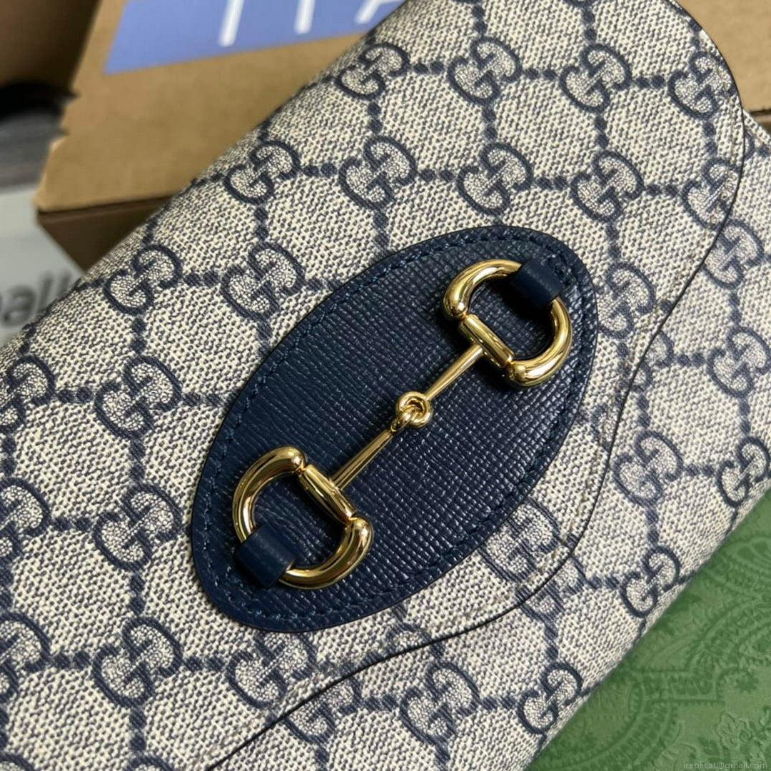 Gucci 724713 Gucci Horsebit 1955 mini bag Beige and blue
