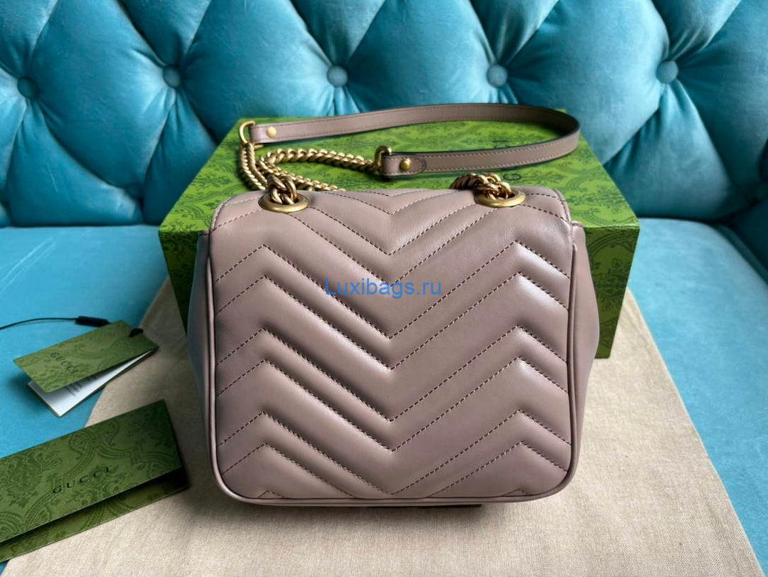 Gucci 739682 GG Marmont Matelassé mini tote bag milk tea