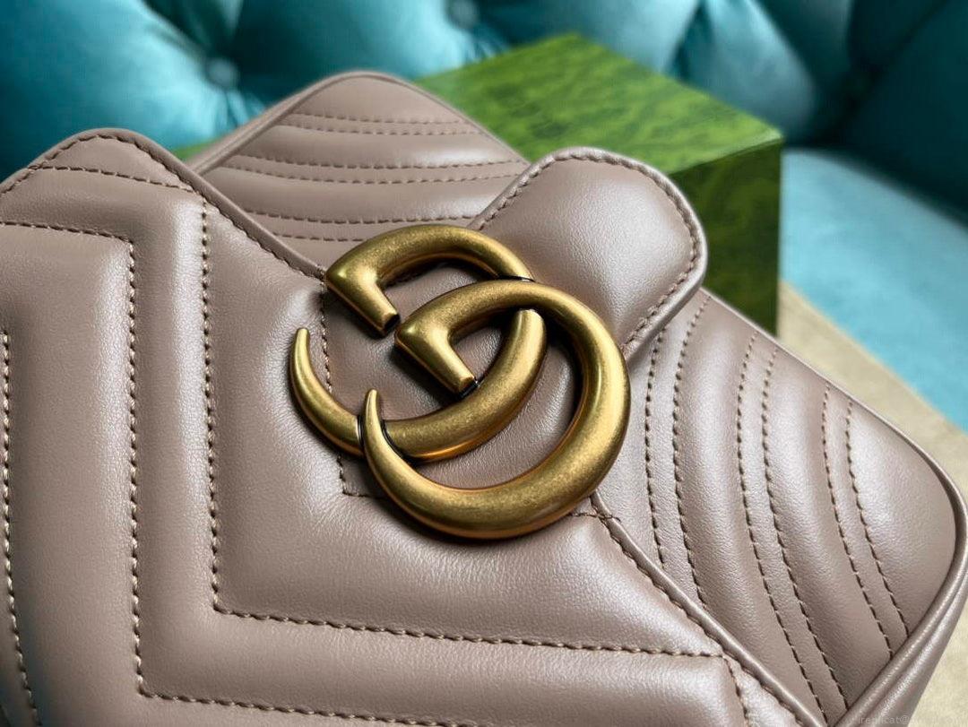 Gucci 739682 GG Marmont Matelassé mini tote bag milk tea
