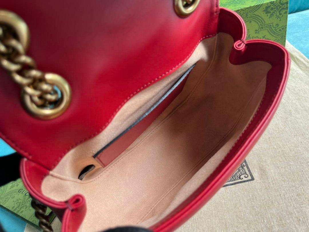 Gucci 739682 GG Marmont Matelassé mini tote bag Red