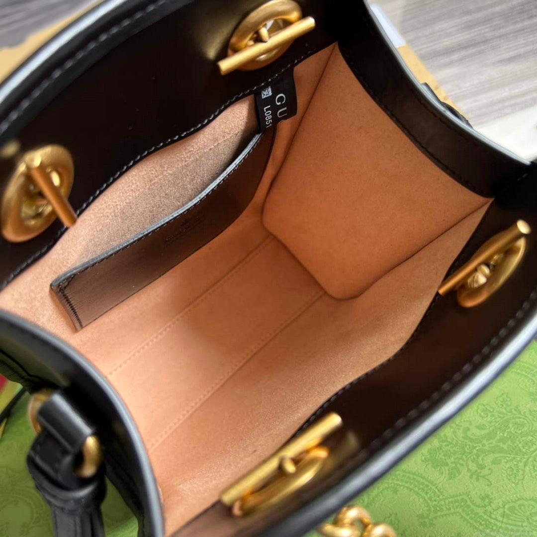 Gucci 696123 GG Marmont Matelassé Mini Bag Black