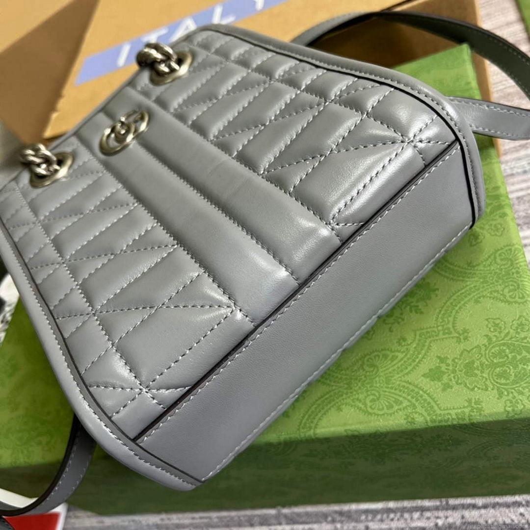 Gucci 696123 GG Marmont Matelassé Mini Bag Gray