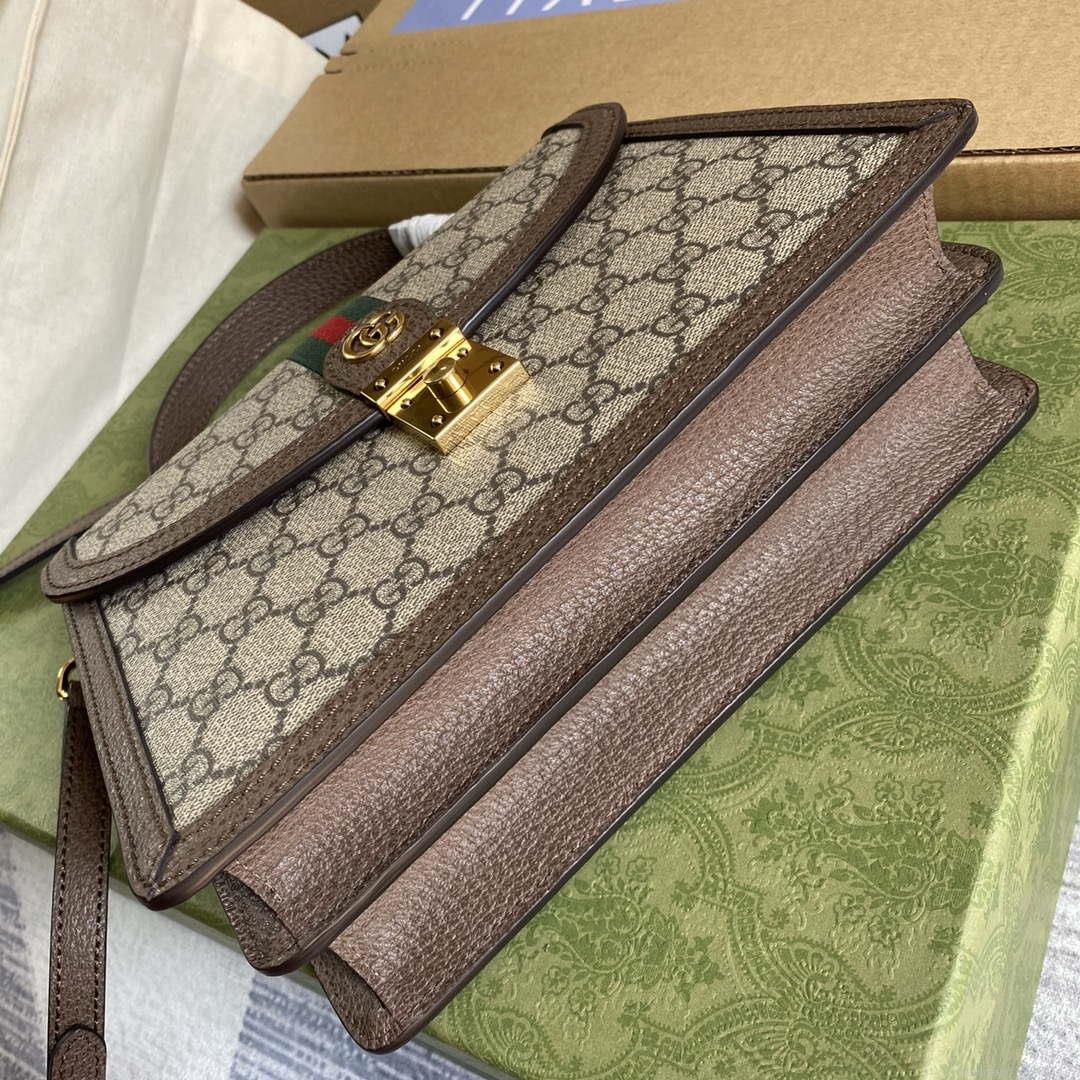 Gucci 651055 Ophidia GG small top handle bag Beige and ebony