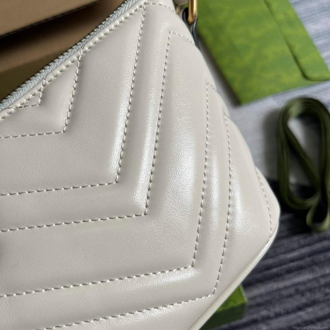 Gucci 739166 GG Marmont shoulder bag White