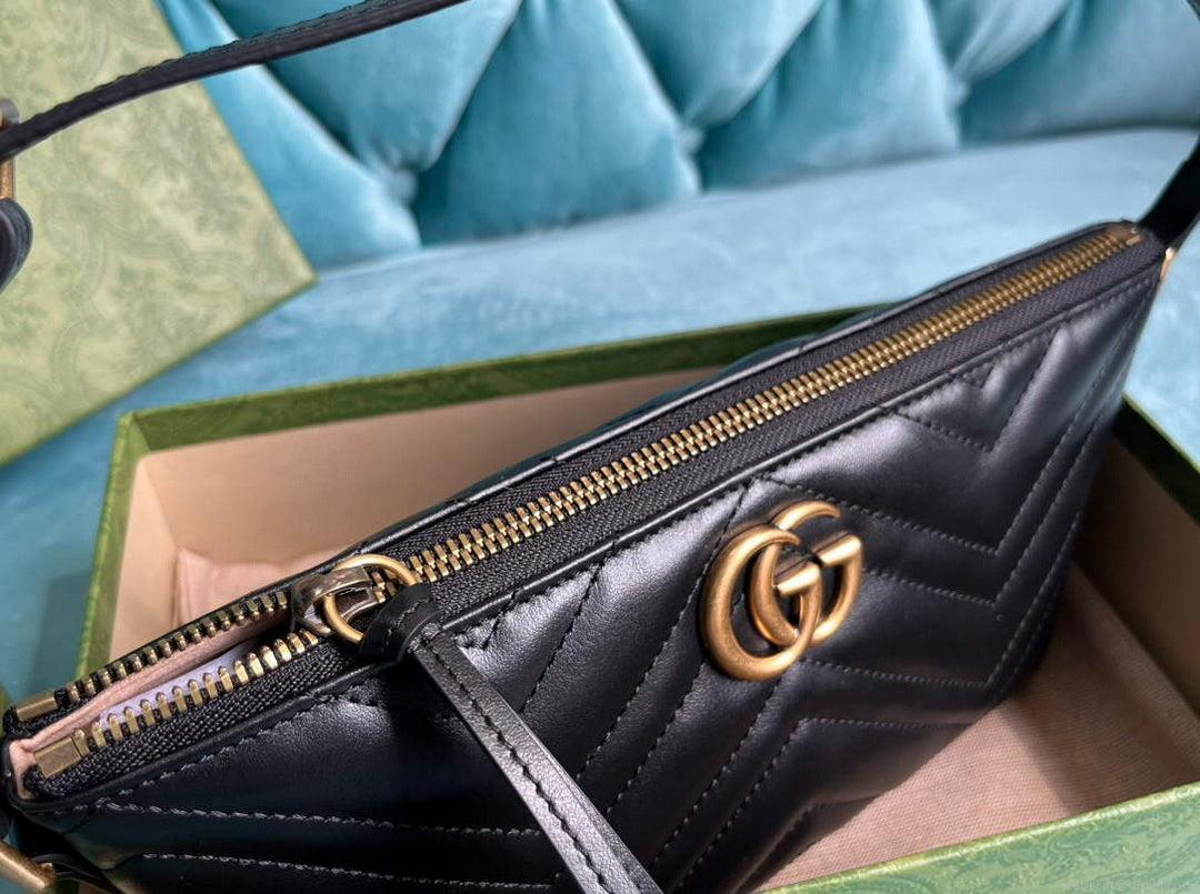 Gucci 739166 GG Marmont shoulder bag Black