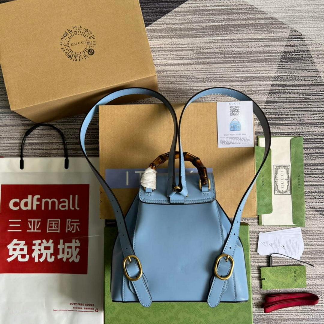 Gucci 702101 Bamboo backpack Blue