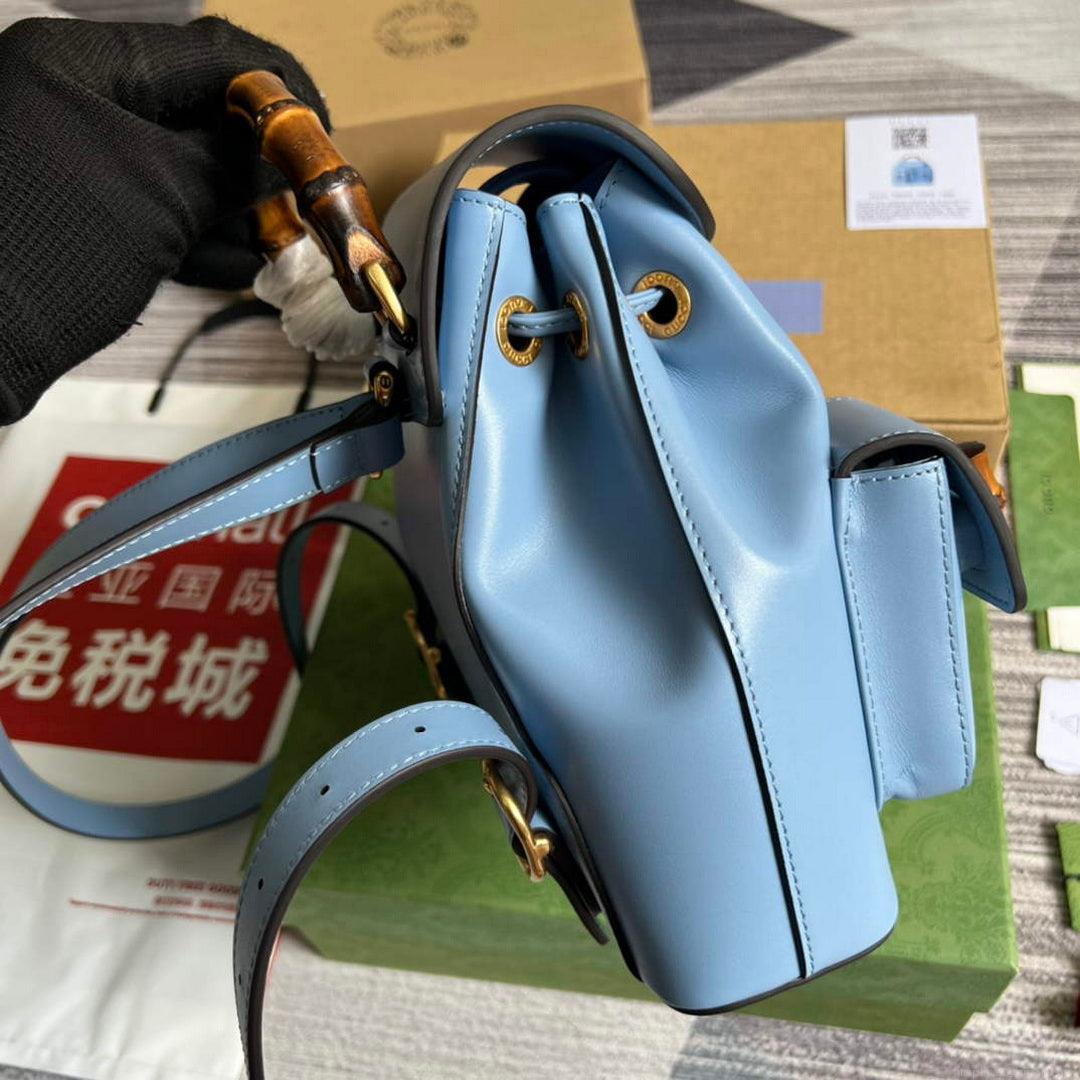 Gucci 702101 Bamboo backpack Blue