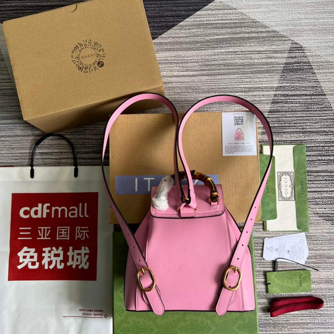 Gucci 702101 Bamboo backpack Pink