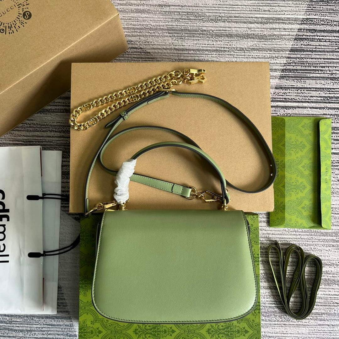 Gucci 735101 Gucci Blondie Top-handle Bag Light green
