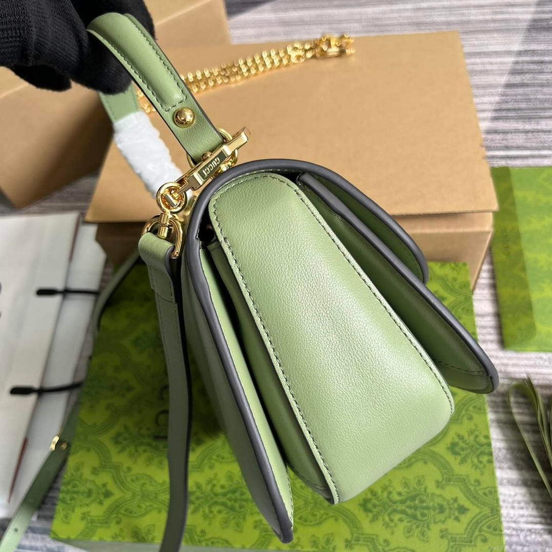 Gucci 735101 Gucci Blondie Top-handle Bag Light green