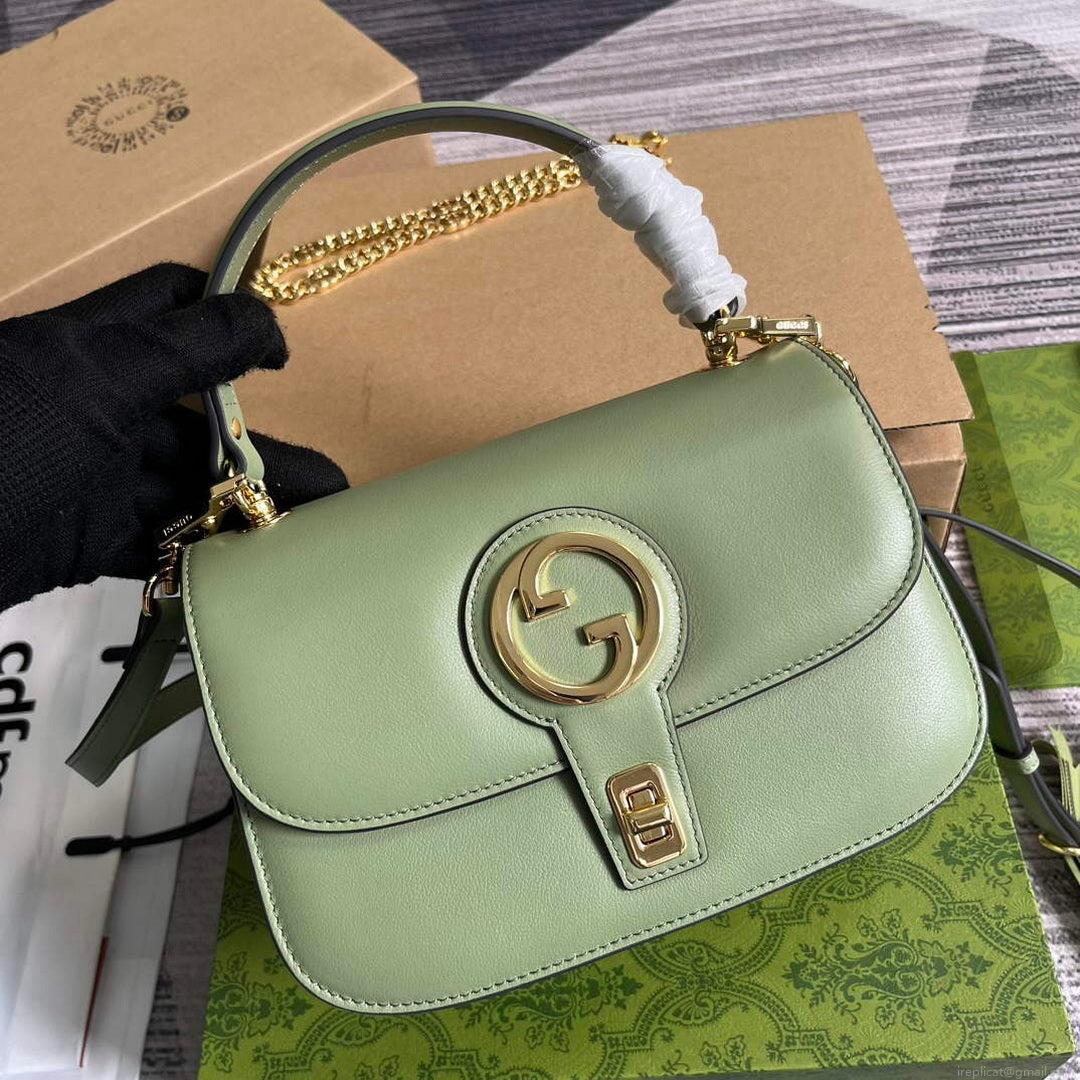 Gucci 735101 Gucci Blondie Top-handle Bag Light green