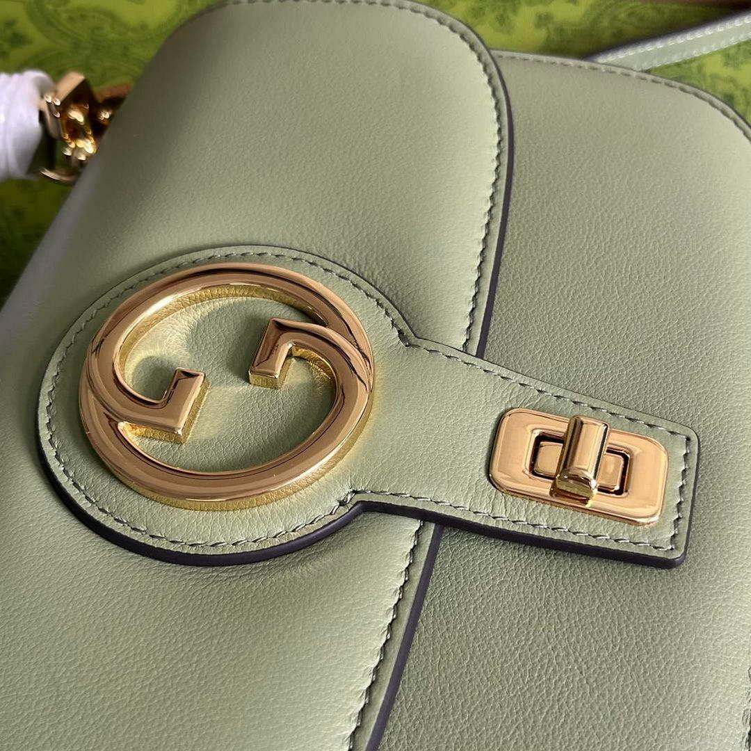 Gucci 735101 Gucci Blondie Top-handle Bag Light green