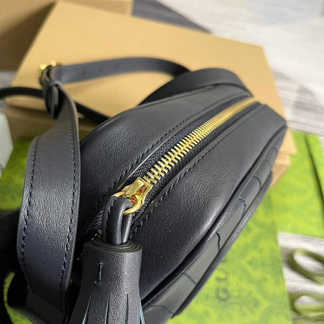 Gucci 742360 Gucci Blondie Small Shoulder Bag Dark blue