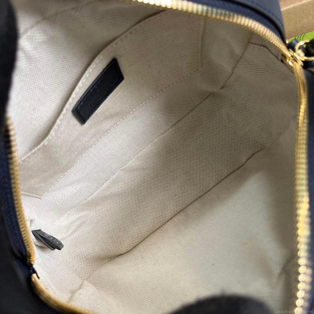 Gucci 742360 Gucci Blondie Small Shoulder Bag Dark blue