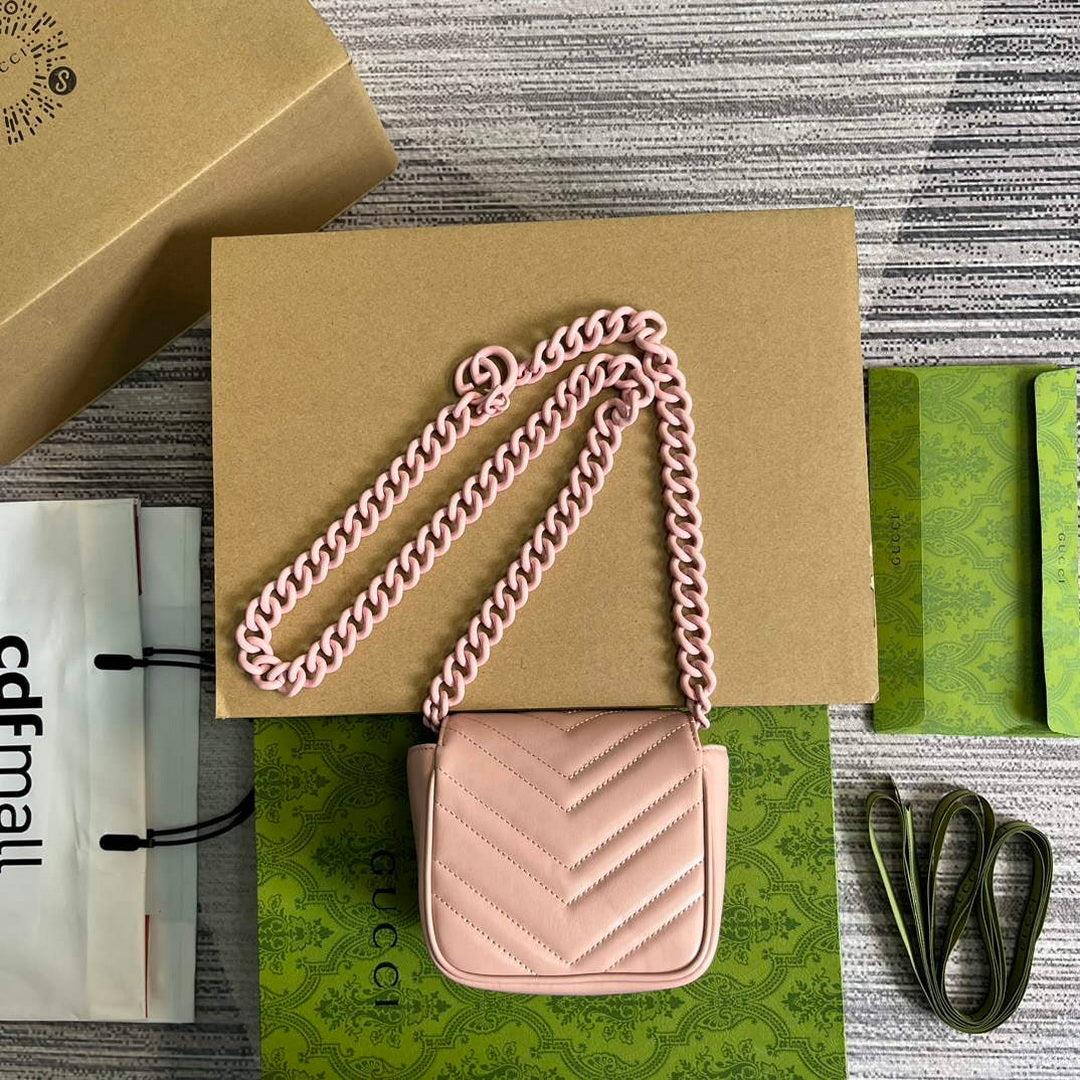Gucci 739599 GG Marmont Belt Bag Light pink