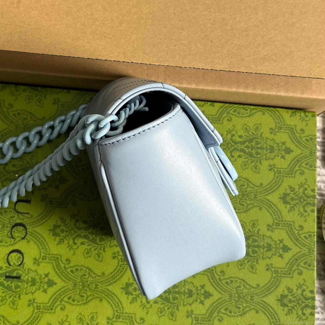 Gucci 739599 GG Marmont Belt Bag Light blue