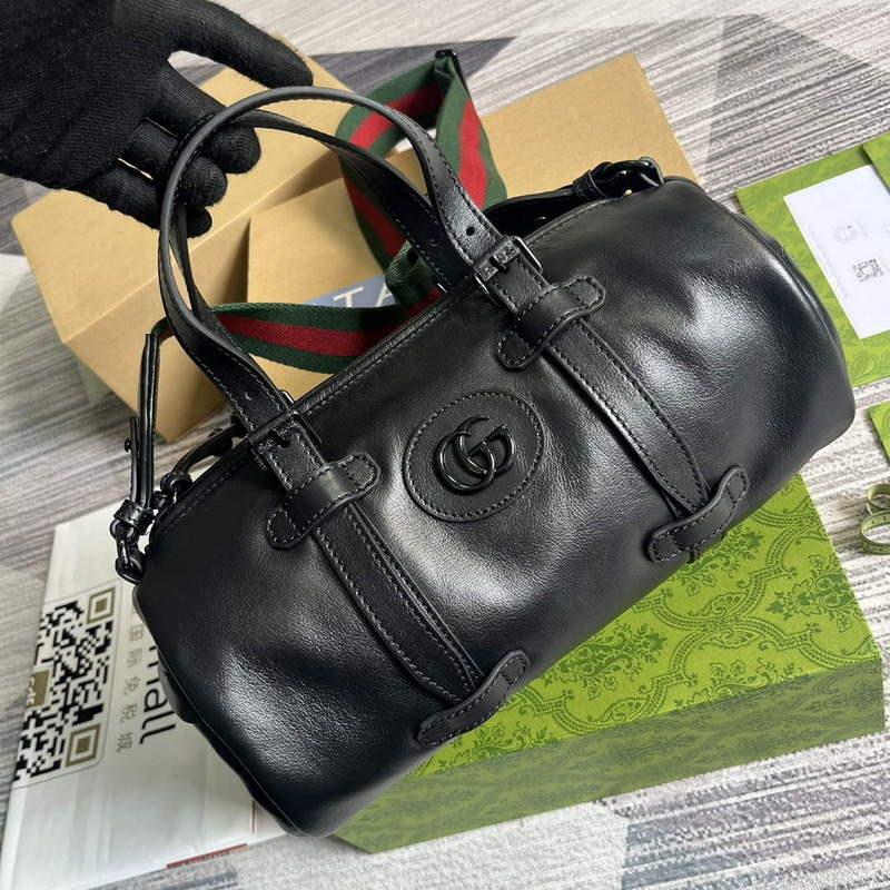 Gucci 725701 Small duffle bag with tonal Double G Black