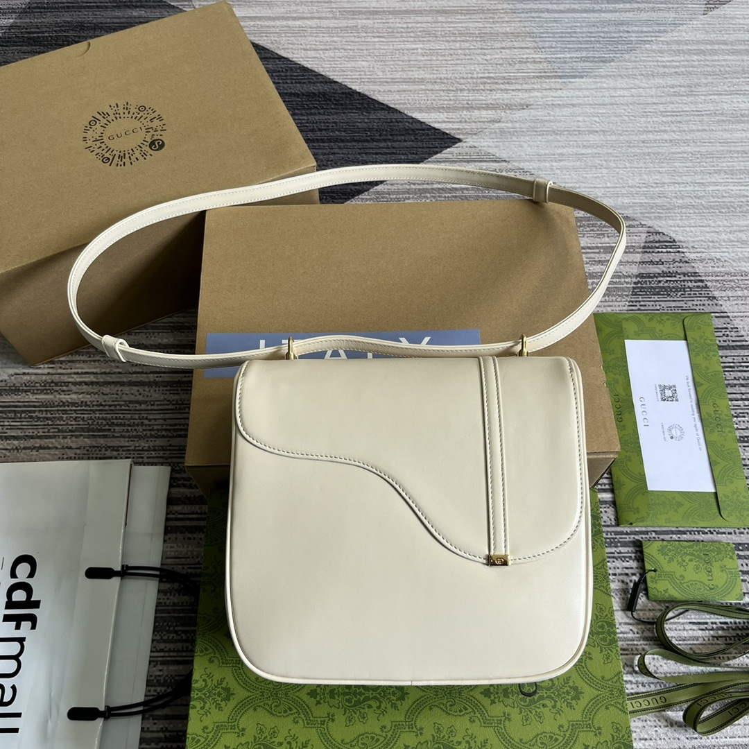 Gucci 740988 Equestrian inspired shoulder bag White