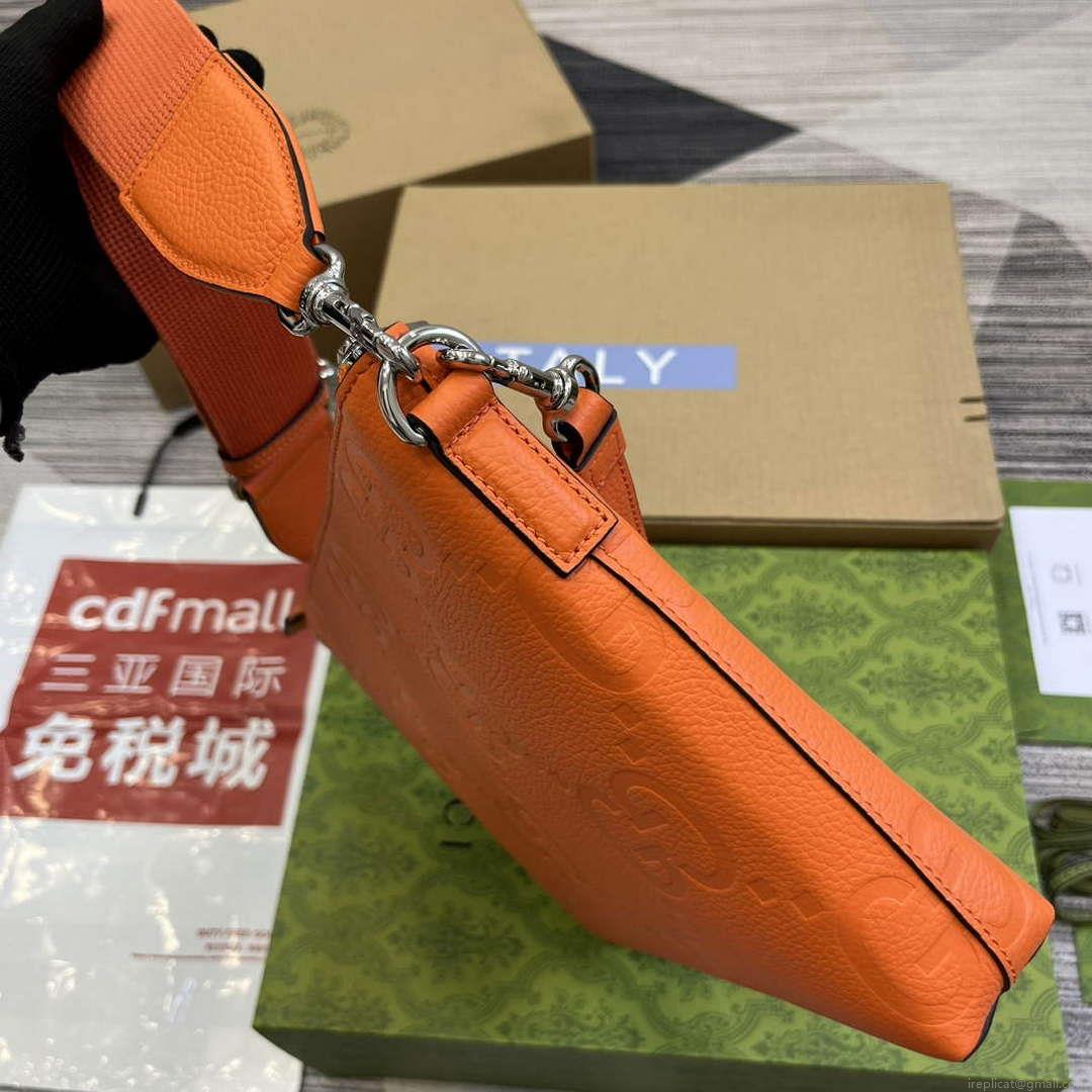 Gucci 696009 Jumbo GG Medium Messenger Bag Orange