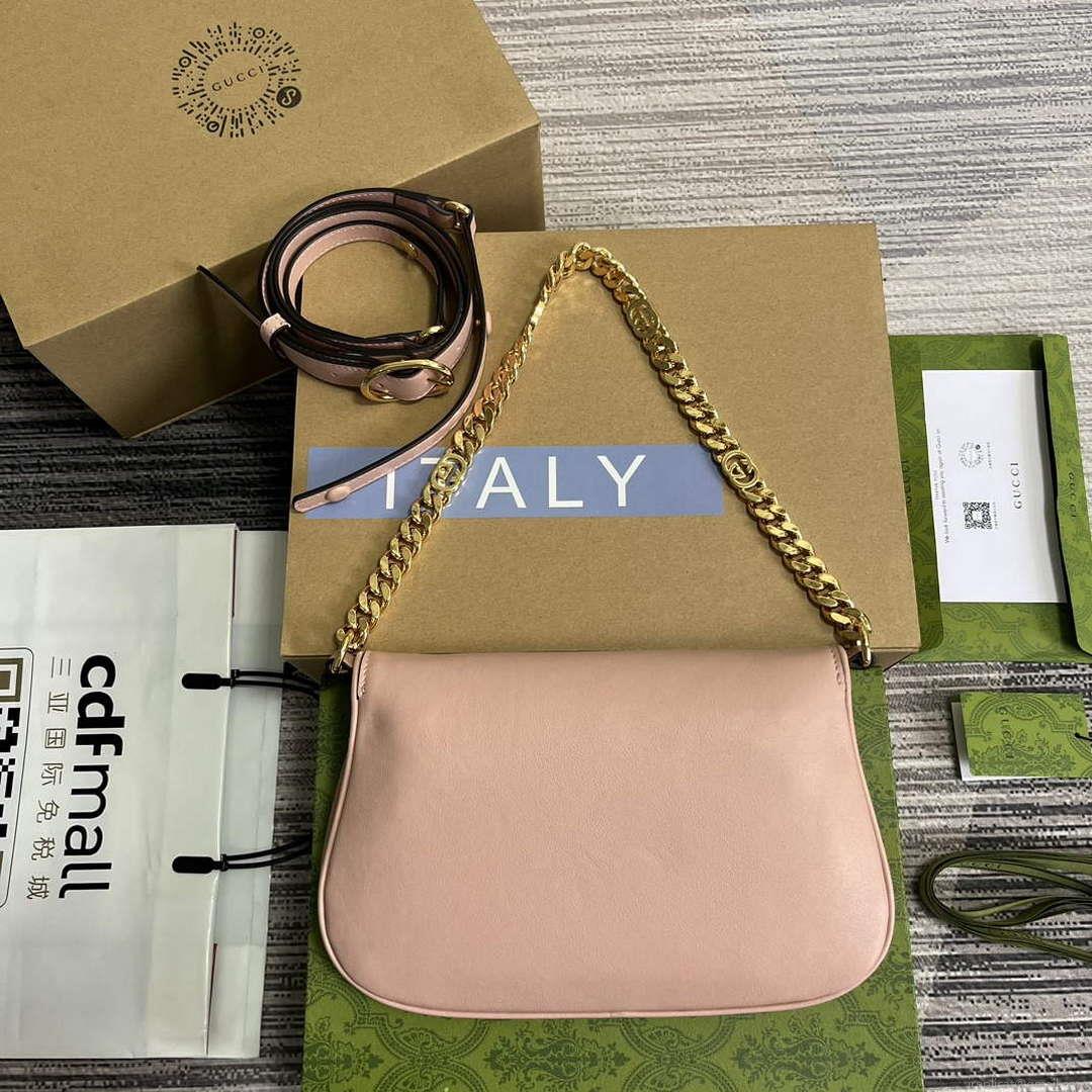 Gucci 699268 Gucci Blondie Shoulder Bag Light pink leather