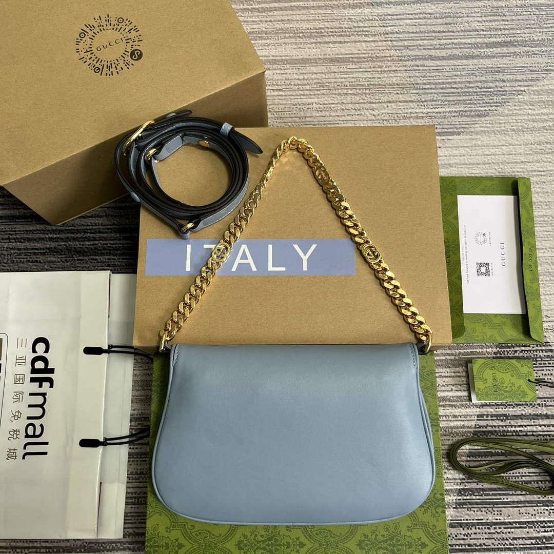 Gucci 699268 Gucci Blondie Shoulder Bag Light blue leather