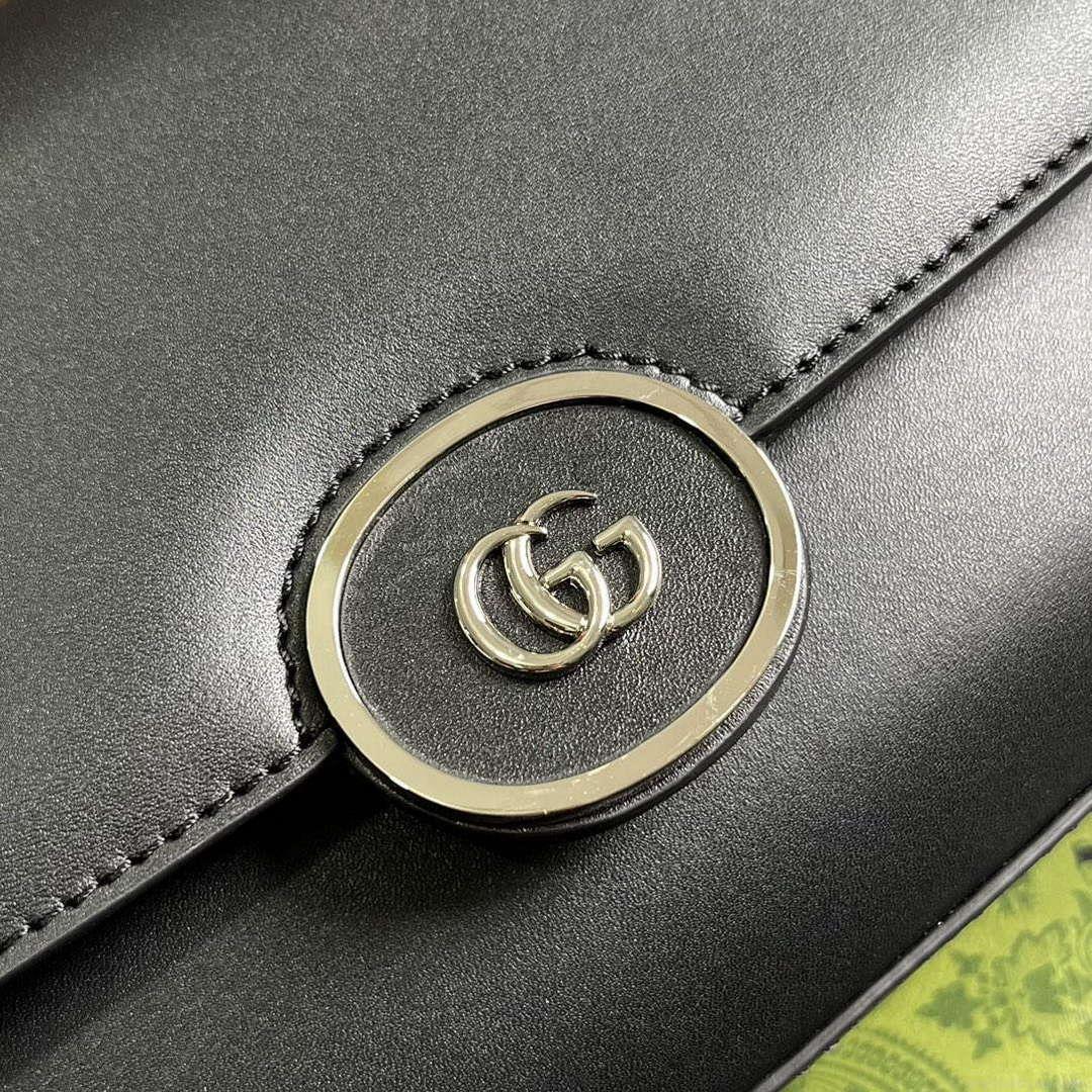 Gucci 739721 Petite GG Small Shoulder Bag Black