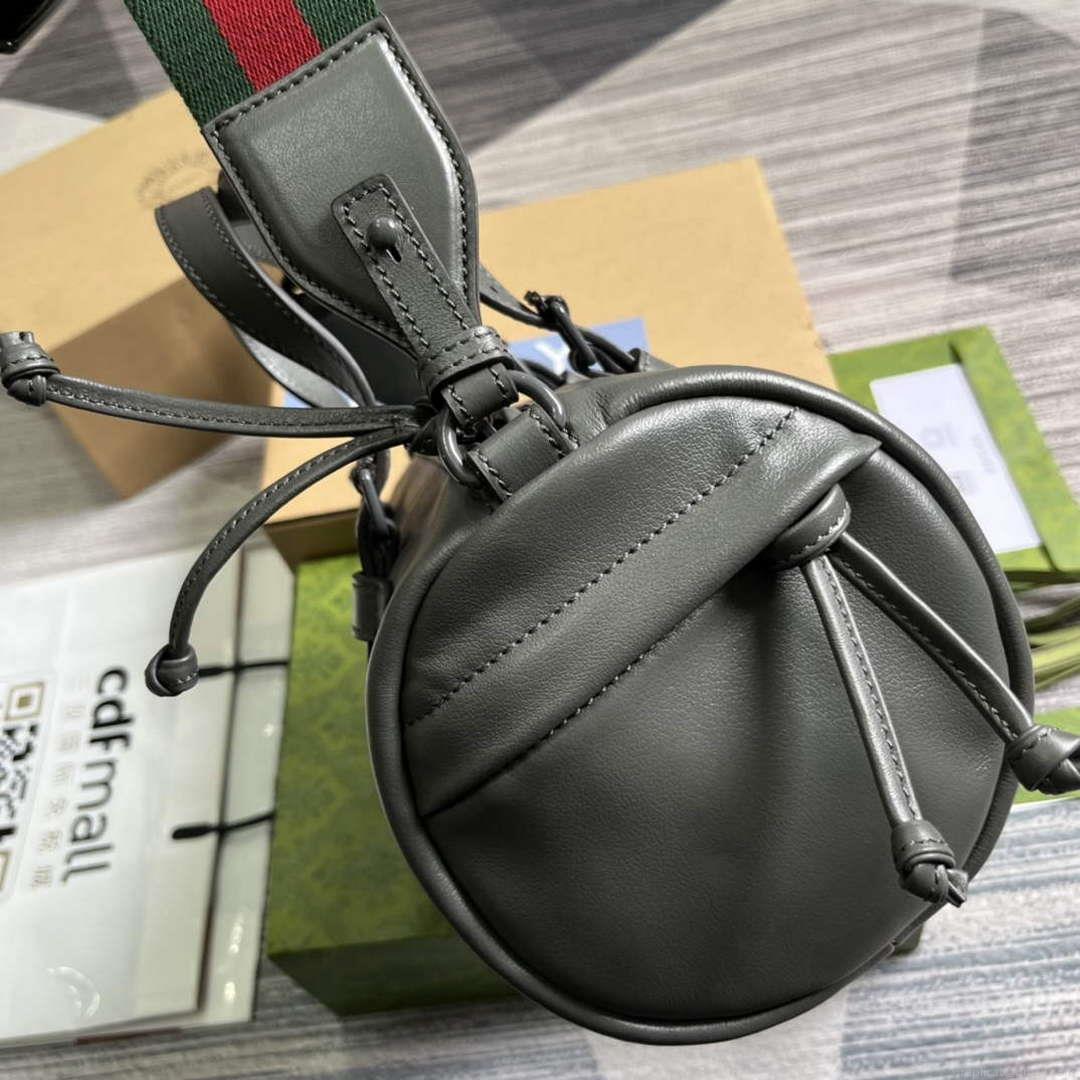 Gucci 725701 Small duffle bag with tonal Double G Gray
