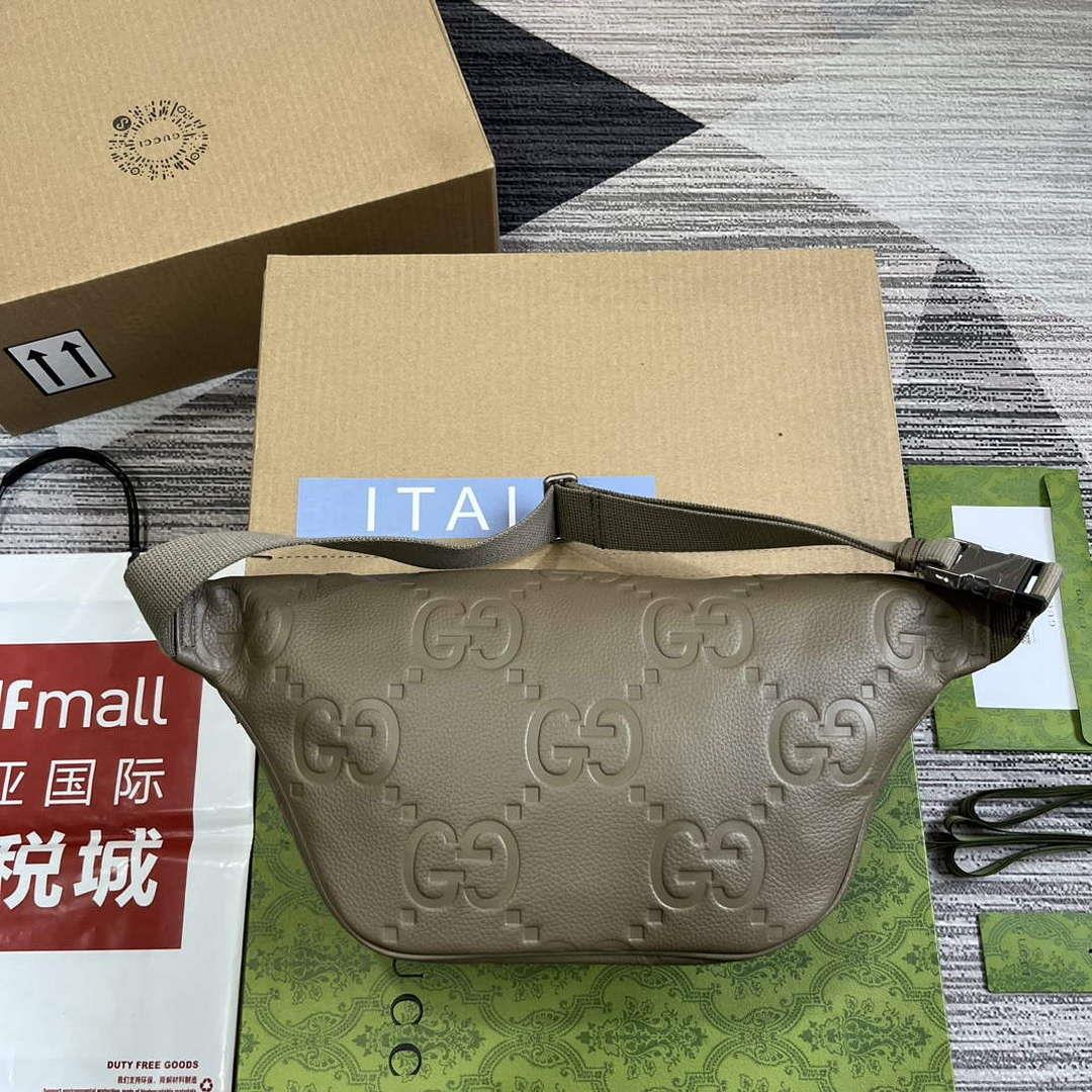 Gucci 645093 Jumbo GG Belt Bag Taupe