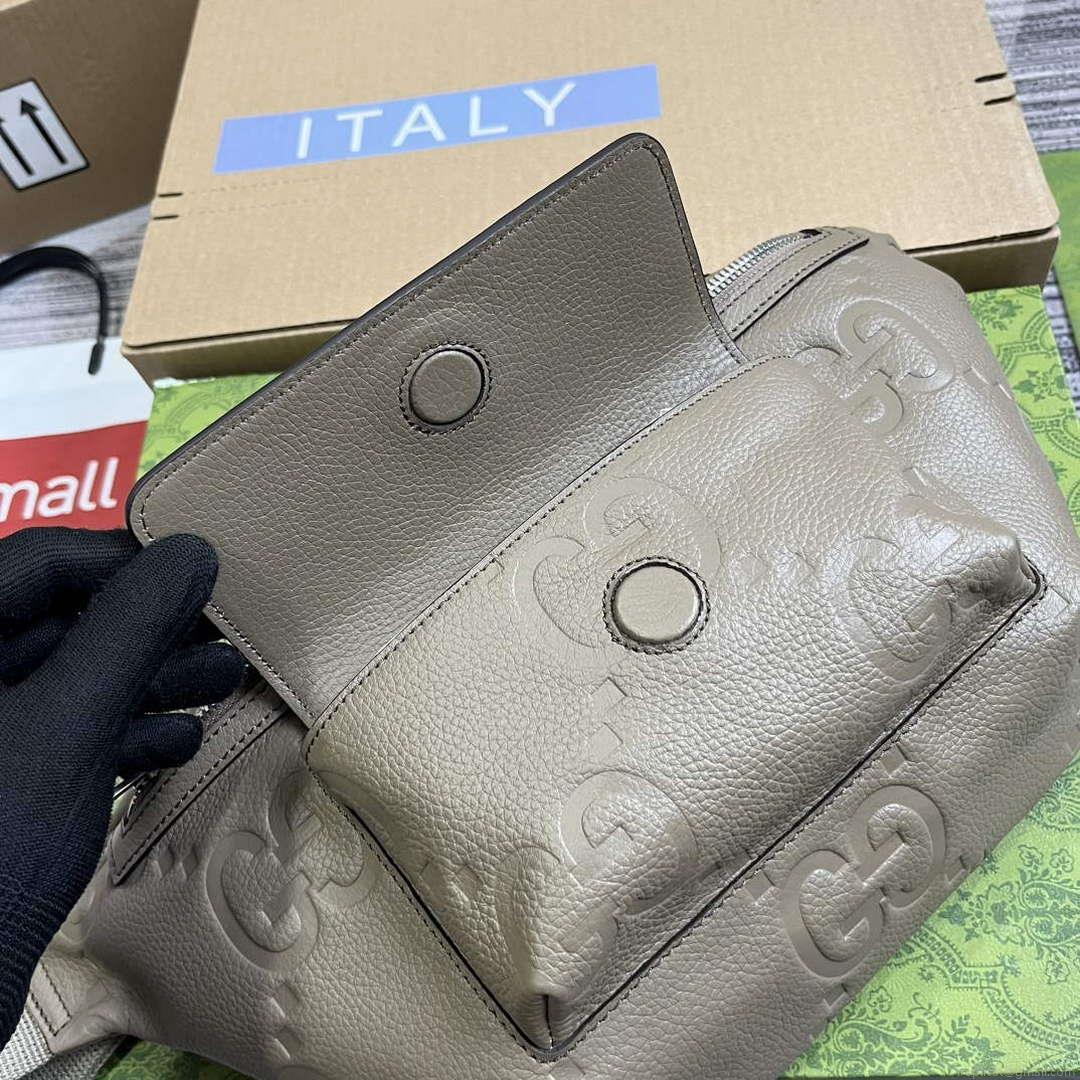 Gucci 645093 Jumbo GG Belt Bag Taupe