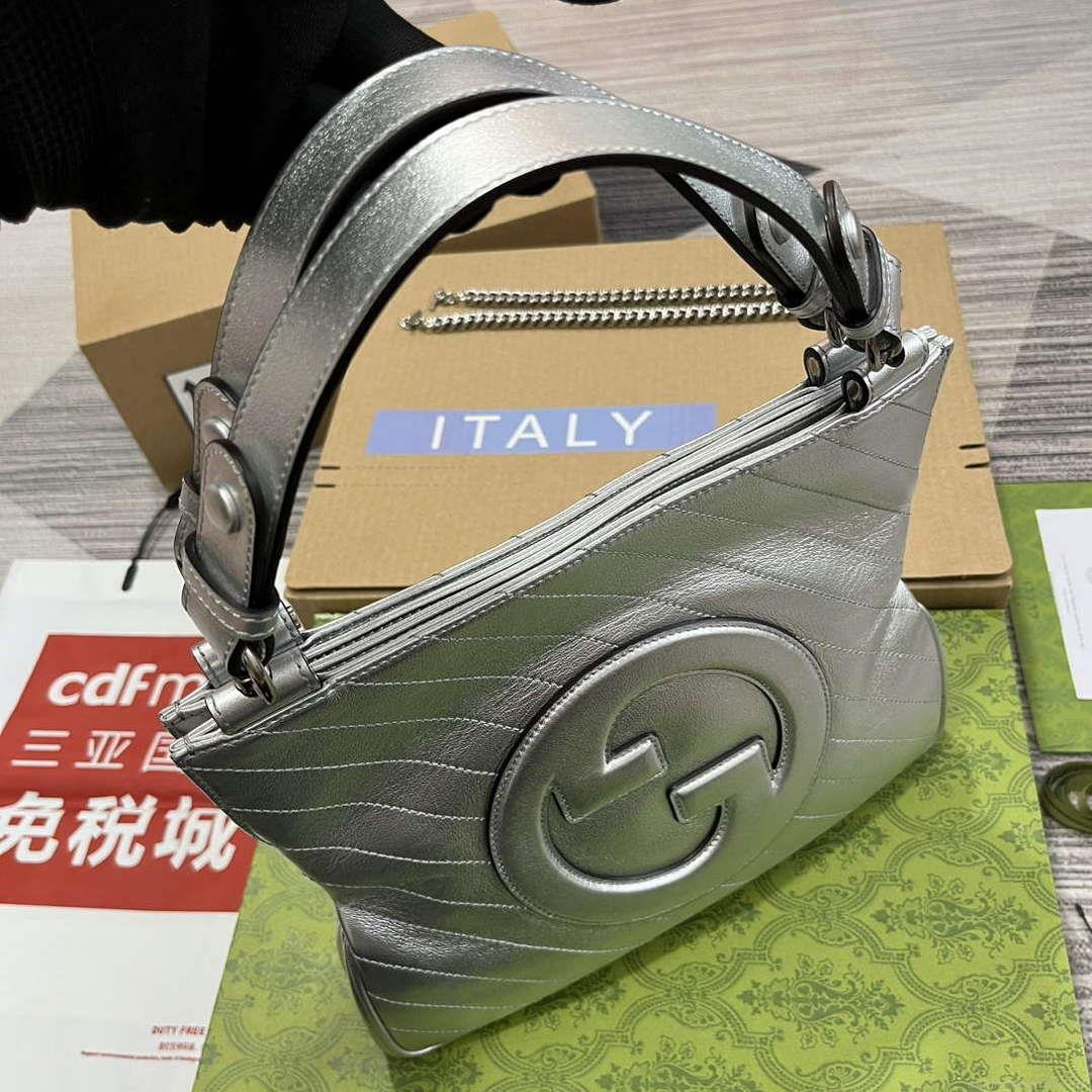 Gucci 751518 Gucci Blondie Small Tote Bag Silver