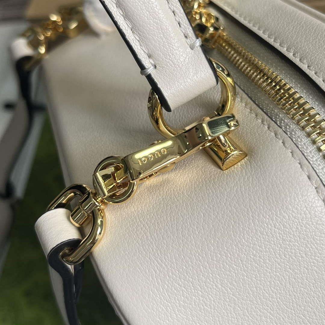 Gucci 744434 Gucci Blondie Top Handle Bag White
