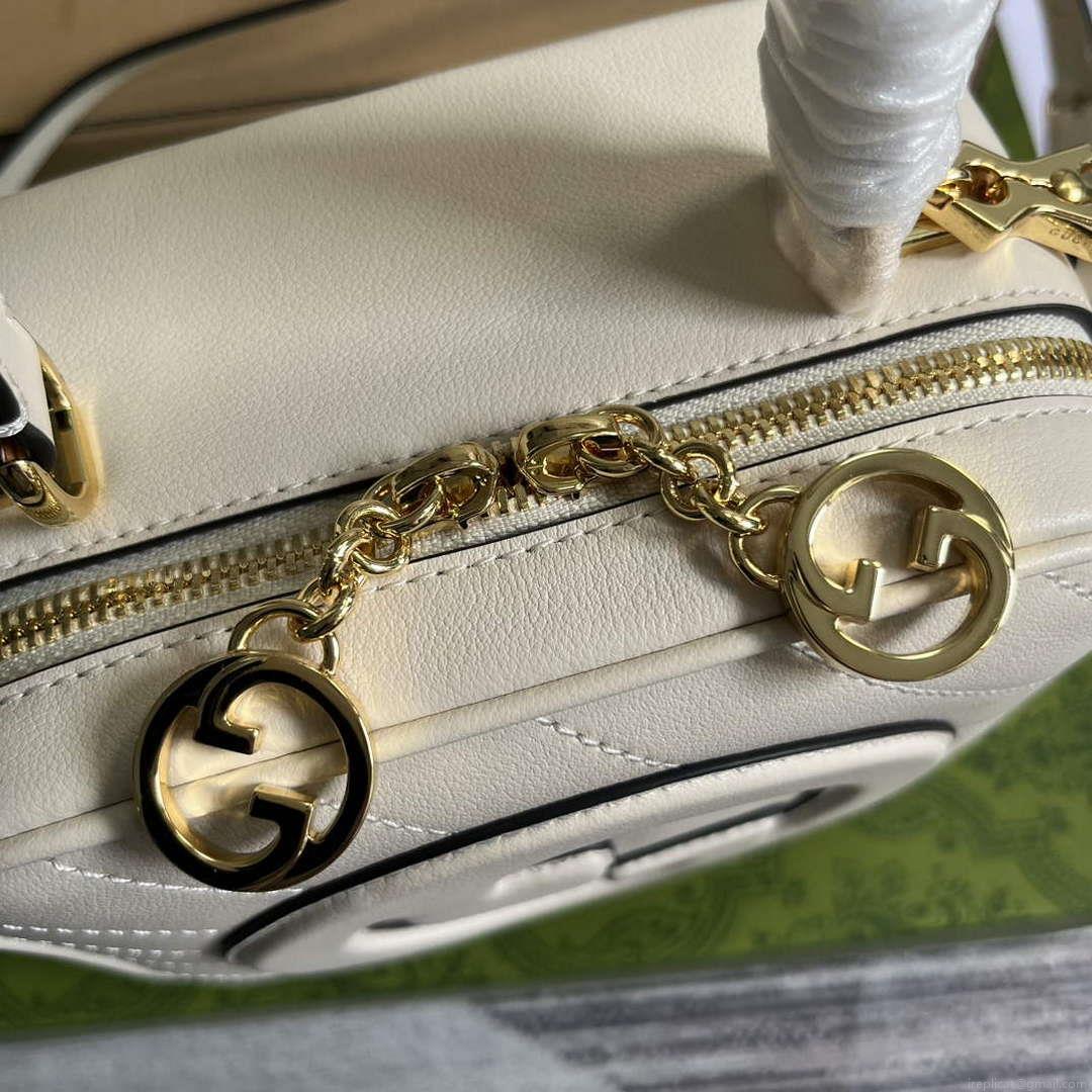 Gucci 744434 Gucci Blondie Top Handle Bag White