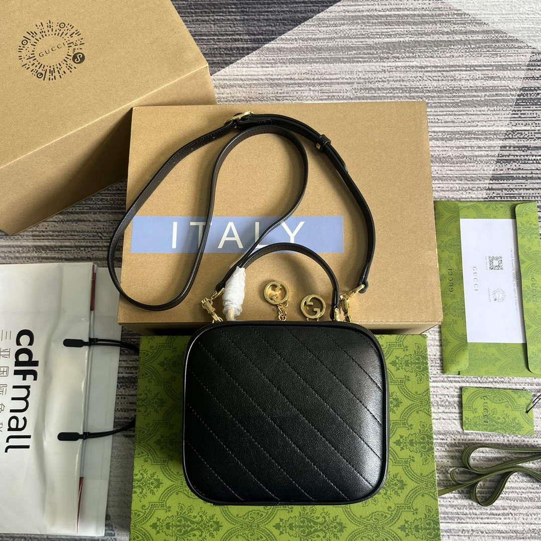 Gucci 744434 Gucci Blondie Top Handle Bag Black