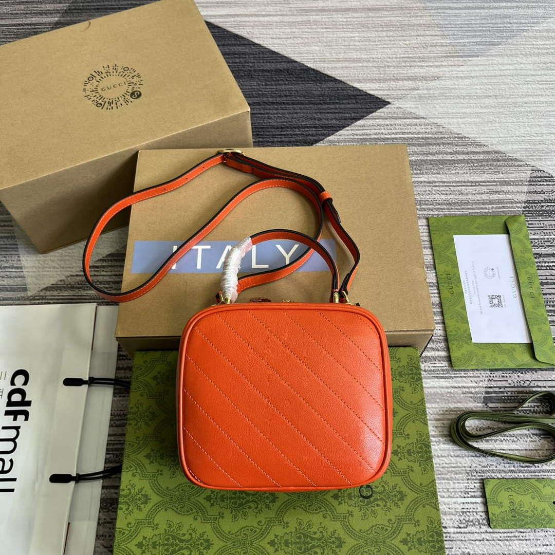 Gucci 744434 Gucci Blondie Top Handle Bag Orange