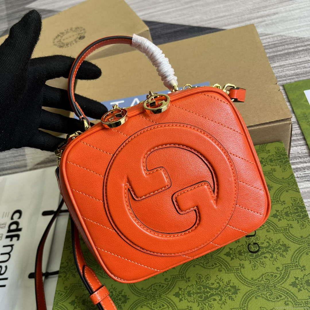 Gucci 744434 Gucci Blondie Top Handle Bag Orange