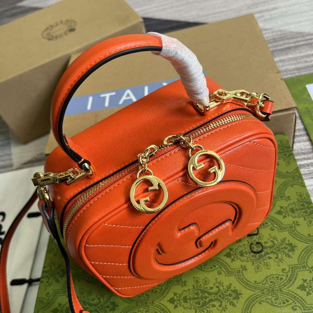 Gucci 744434 Gucci Blondie Top Handle Bag Orange