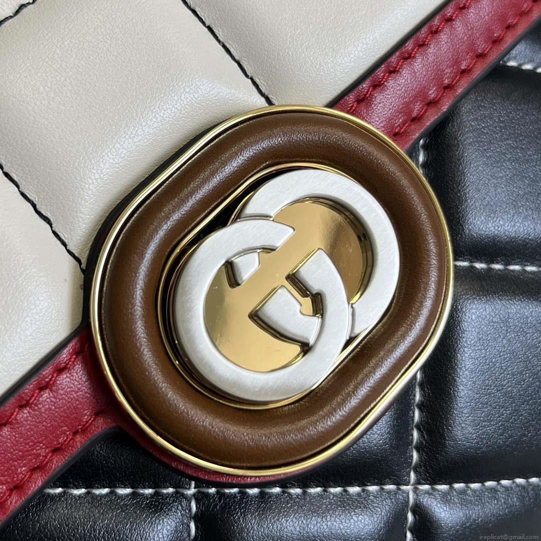 Gucci ‎741457 Gucci Deco Mini Shoulder Bag Red&white