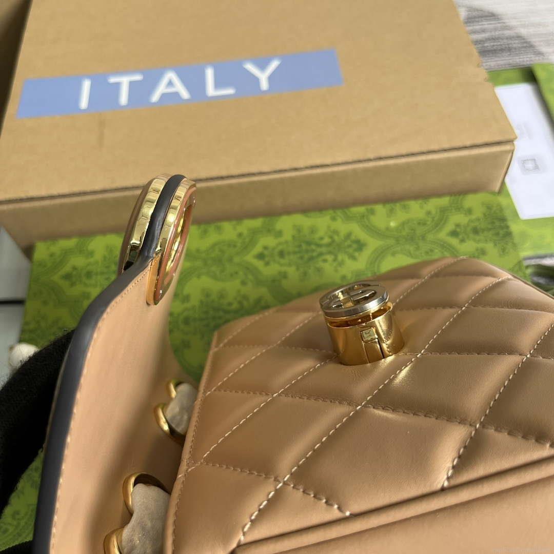 Gucci ‎741457 Gucci Deco Mini Shoulder Bag Rose Beige