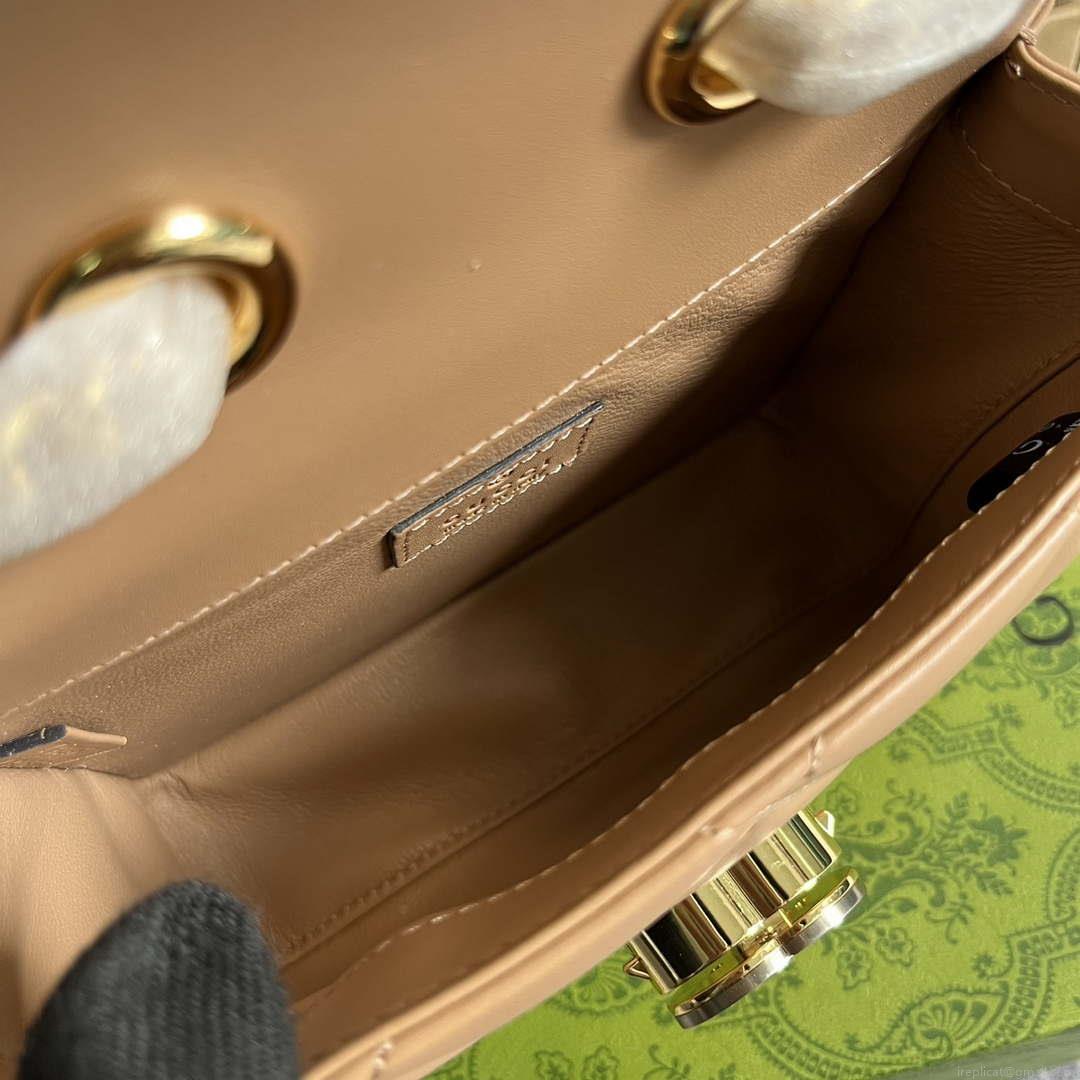 Gucci ‎741457 Gucci Deco Mini Shoulder Bag Rose Beige