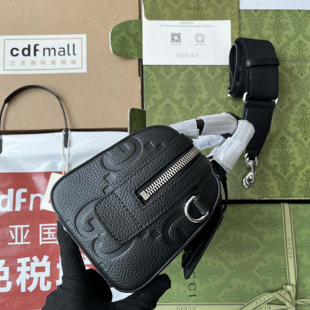 Gucci 725292 Jumbo GG Mini Duffle Bag Black