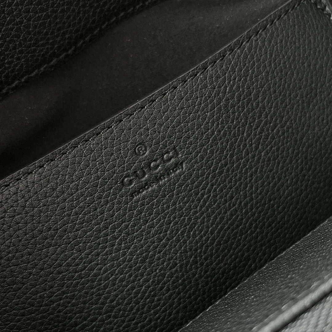 Gucci 727810 Jackie 1961 small natural grain tote in black leather