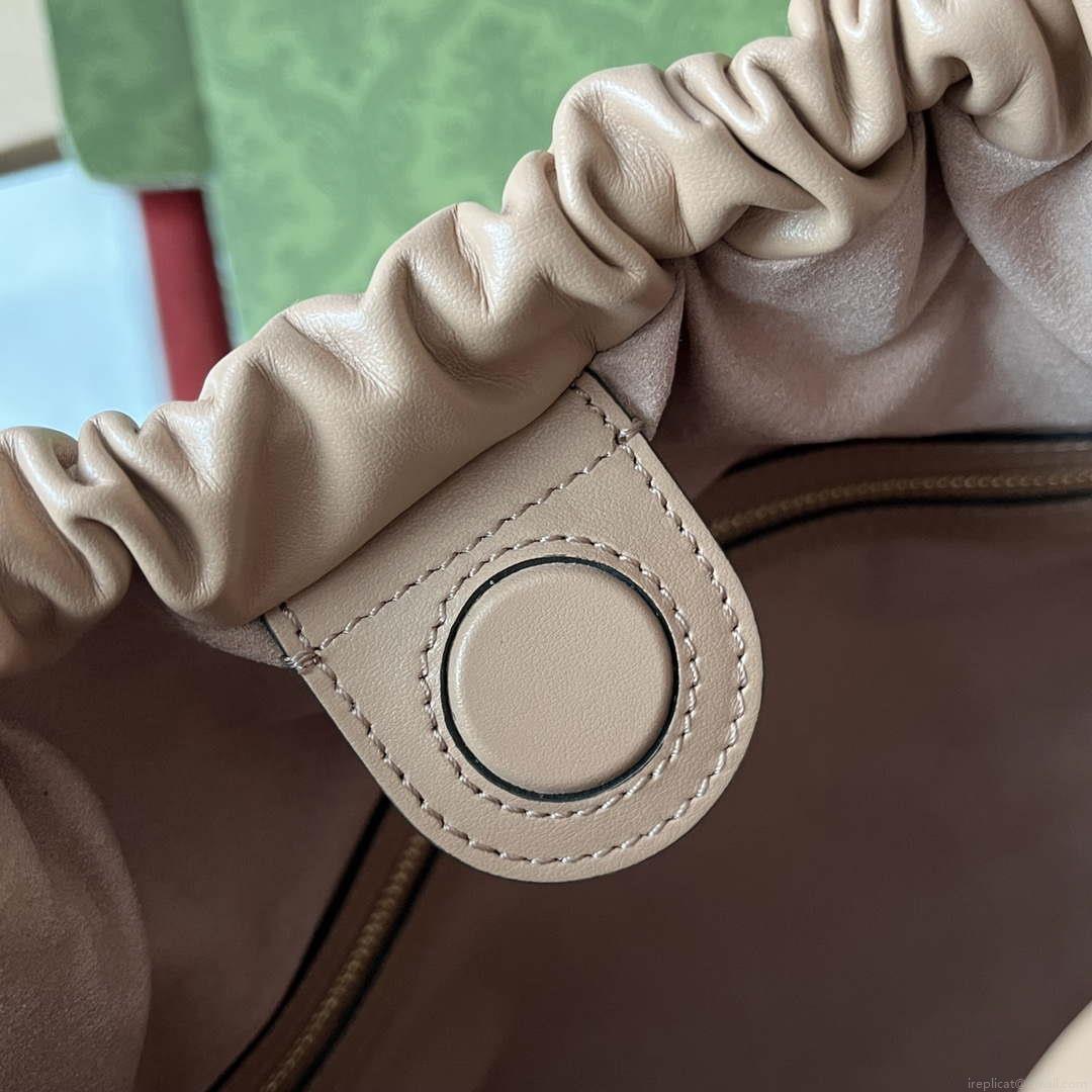 Gucci 746210 Gucci Deco medium tote bag in Apricot leather