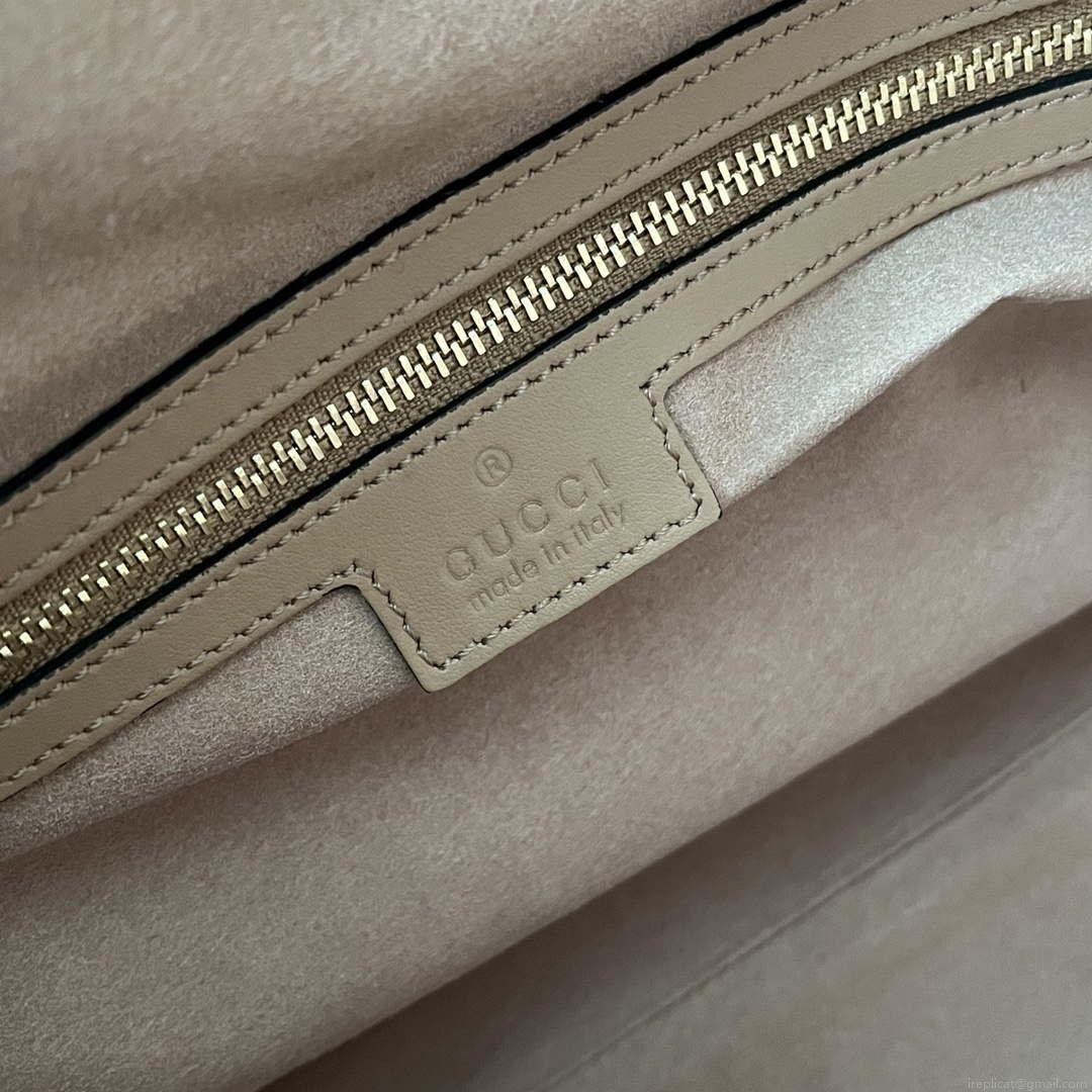 Gucci 746210 Gucci Deco medium tote bag in Apricot leather
