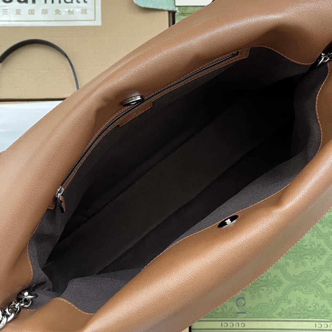 Gucci 751516 Blondie Medium Tote bag in Brown leather