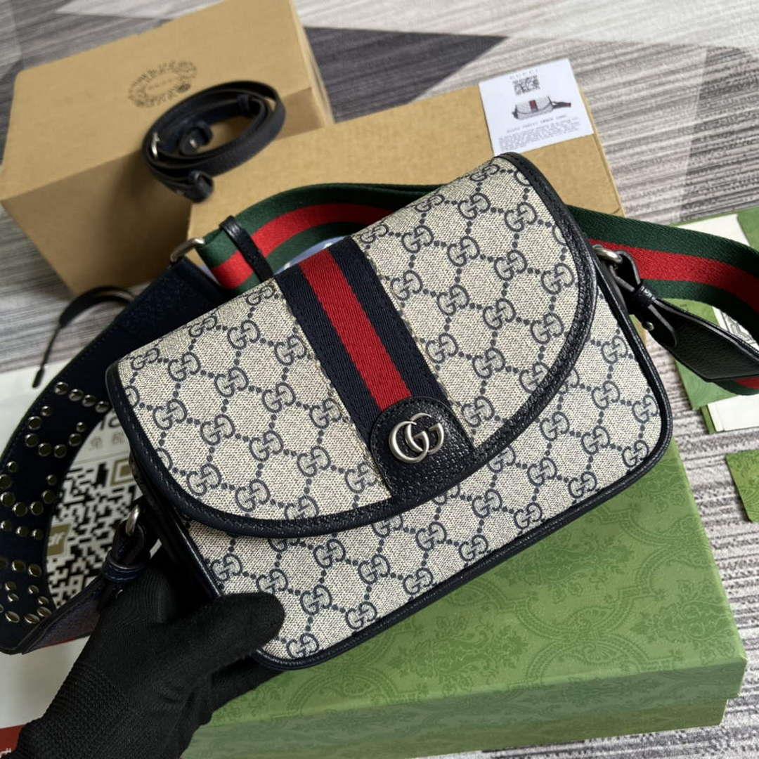 Gucci 722117 Ophidia Mini Gg Shoulder Bag Blue