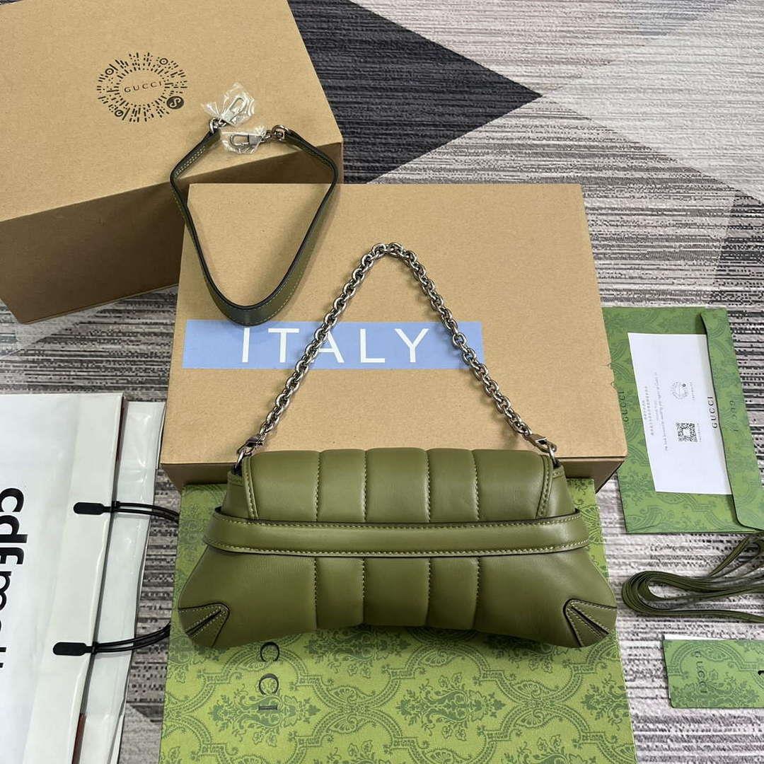 Gucci 764339 Gucci Horsebit Chain Small Shoulder Bag Green